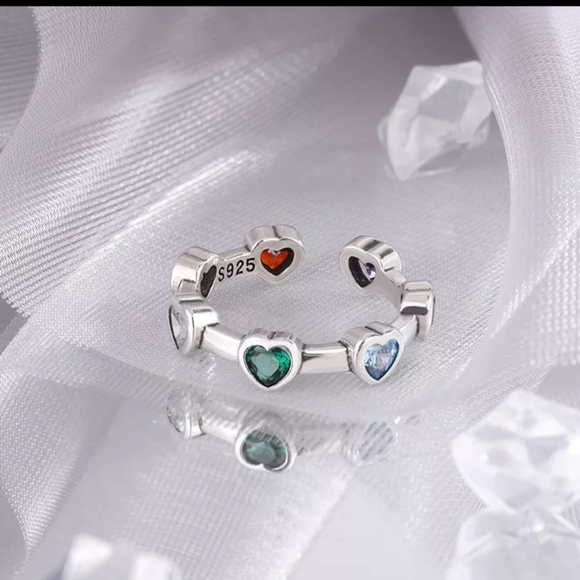 Jewelry - 925 Sterling Silver Heart Rings